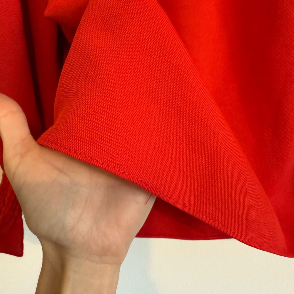 Tuckernuck Red Off the Shoulder Marguerite Blouse ruffle small - Picture 4 of 4